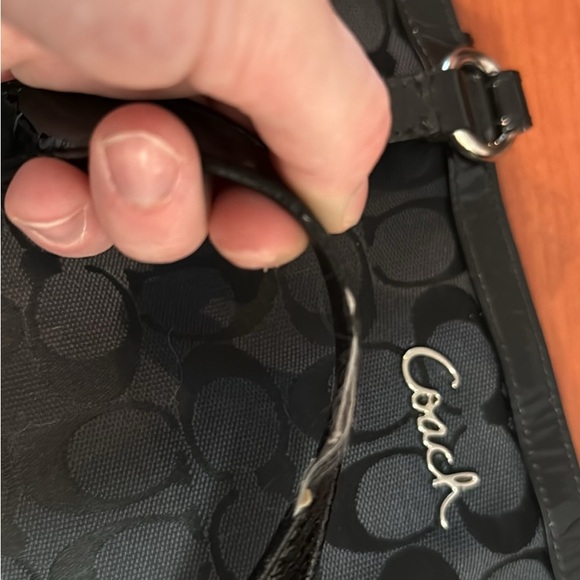 Coach Black Patterned Shoulder Bag - Picture 5 of 8